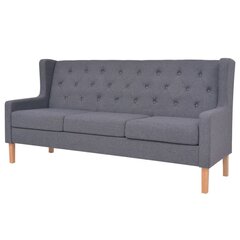 Trivietė sofa, pilka цена и информация | Диваны | pigu.lt