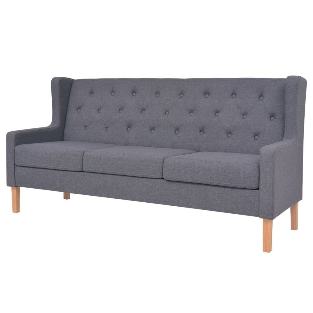 Trivietė sofa, pilka kaina ir informacija | Sofos | pigu.lt