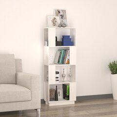 Spintelė knygoms/kambario pertvara, 51x25x132 cm, balta цена и информация | Полки | pigu.lt