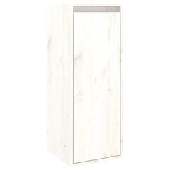 Sieninė spintelė, balta, 30x30x80cm, pušies masyvas kaina ir informacija | Lentynos | pigu.lt