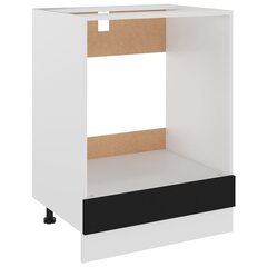 Spintelė orkaitei, 60x46x81,5 cm, juodos spalvos цена и информация | Кухонные шкафчики | pigu.lt