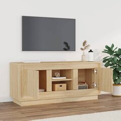 vidaXL Televizoriaus spintelė, ąžuolo, 102x35x45cm, apdirbta mediena kaina ir informacija | TV staliukai | pigu.lt