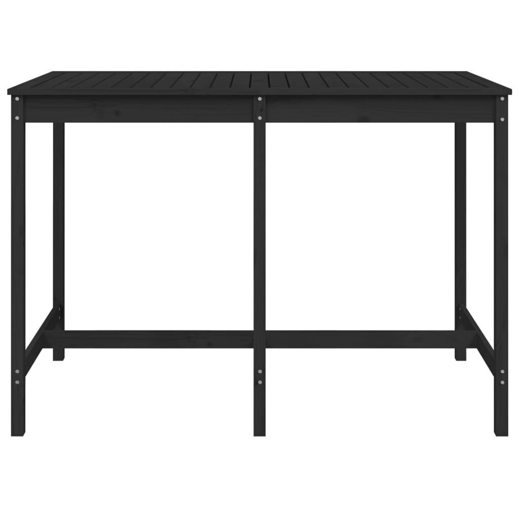 Sodo stalas vidaXL, juodas цена и информация | Lauko stalai, staliukai | pigu.lt
