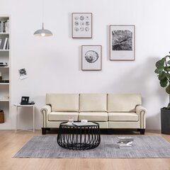 Trivietė sofa, rusva цена и информация | Диваны | pigu.lt