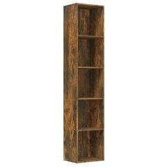 Spintelė knygoms, dūminio ąžuolo, 40x30x189cm, apdirbta mediena kaina ir informacija | Lentynos | pigu.lt
