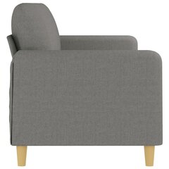 vidaXL Trivietė sofa, tamsiai pilkos spalvos, 210cm, audinys цена и информация | Диваны | pigu.lt