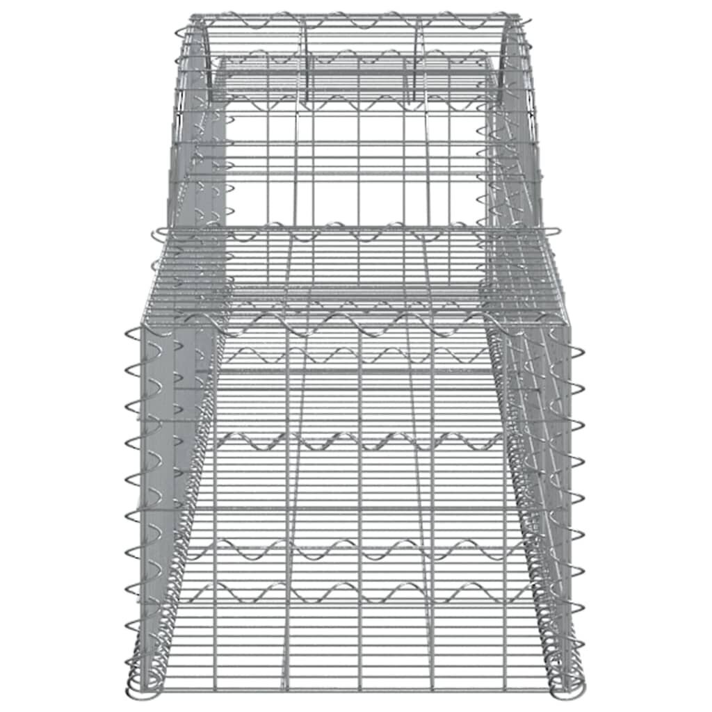 Išlenkti gabiono krepšiai vidaXL, 300x50x40/60cm kaina ir informacija | Tvoros ir jų priedai | pigu.lt