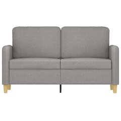 Dvivietė sofa vidaXL, Audinys, 120cm, šviesiai pilka kaina ir informacija | Sofos | pigu.lt