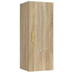 Sieninė spintelė, Apdirbta mediena, 34,5x34x90cm, ąžuolo spalva kaina ir informacija | Svetainės spintelės | pigu.lt