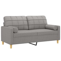 Dvivietė sofa vidaXL, pilka цена и информация | Диваны | pigu.lt