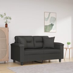 Dvivietė sofa su pagalvėmis vidaXL, tamsiai pilka цена и информация | Диваны | pigu.lt