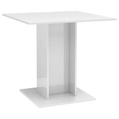 Valgomojo stalas, 80x80x75 cm, baltas kaina ir informacija | Virtuvės ir valgomojo stalai, staliukai | pigu.lt