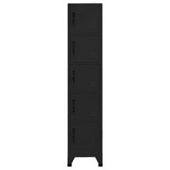 vidaXL Persirengimo spintelė, juodos spalvos, 38x40x180cm, plienas цена и информация | Шкафчики в гостиную | pigu.lt