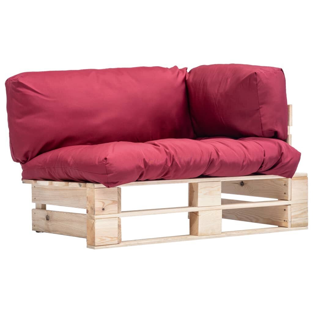 Sodo sofa su pagalvėlėmis, ruda/raudona цена и информация | Lauko kėdės, foteliai, pufai | pigu.lt