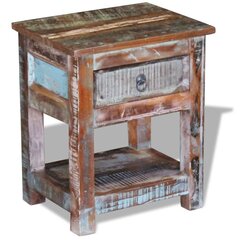 Staliukas su 1 stalčiumi, perdirbta mediena, 43x33x51 cm цена и информация | Журнальные столы | pigu.lt