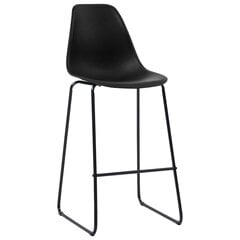 Baro kėdės su plastiku, 6 vnt., juodos spalvos цена и информация | Стулья для кухни и столовой | pigu.lt