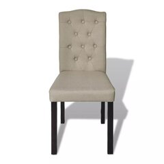 Antikvarinio stiliaus valgomojo kėdžių komplektas, smėlio spalvos 6 vnt. kaina ir informacija | Virtuvės ir valgomojo kėdės | pigu.lt