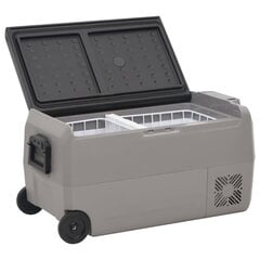 Šaltdėžė su ratukais ir adapteriu VidaXL, 36l, pilka kaina ir informacija | Šaltkrepšiai, šaltdėžės ir šaldymo elementai | pigu.lt