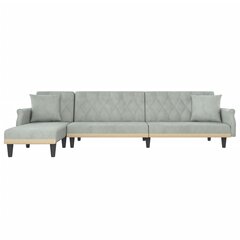 Sofa-lova vidaXL, pilka kaina ir informacija | Sofos | pigu.lt