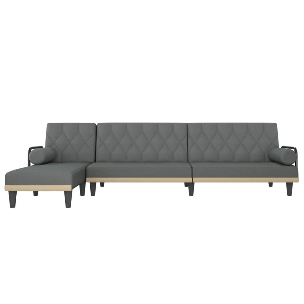 Kampinė sofa-lova vidaXL, pilka цена и информация | Minkšti kampai | pigu.lt