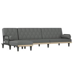 Kampinė sofa-lova vidaXL, pilka цена и информация | Угловые диваны | pigu.lt