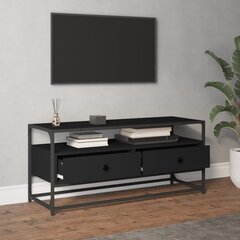 vidaXL Televizoriaus spintelė, juoda, 100x35x45cm, apdirbta mediena kaina ir informacija | TV staliukai | pigu.lt