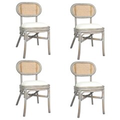 Обеденные стулья, 4 шт., серые цена и информация | Стулья для кухни и столовой | pigu.lt