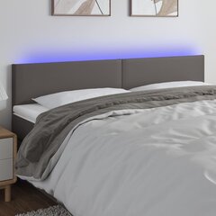 Galvūgalis su led, pilkas, 200x5x78/88cm цена и информация | Кровати | pigu.lt