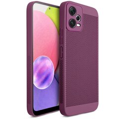 Moozy Xiaomi Redmi Note 12 5G dangtelis dėklas su ventiliuojančiu dizainu VentiGuard Case, Violetinė kaina ir informacija | Telefono dėklai | pigu.lt