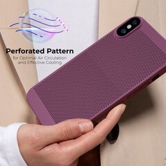 Чехол iPhone X, iPhone XS с вентиляционным дизайном Moozy VentiGuard Case, фиолетовый цена и информация | Чехлы для телефонов | pigu.lt