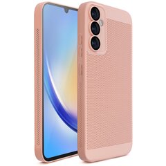 Moozy Samsung Galaxy A34 5G dangtelis dėklas su ventiliuojančiu dizainu VentiGuard Case, Rožinis kaina ir informacija | Telefono dėklai | pigu.lt