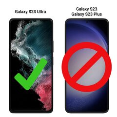 Moozy ElitePocket dėklas Samsung Galaxy S23 Ultra dangtelis su kortelių laikikliu, tamsiai pilkas kaina ir informacija | Telefono dėklai | pigu.lt