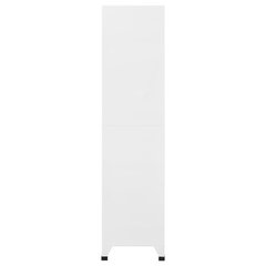 vidaXL Persirengimo spintelė, baltos spalvos, 90x45x180cm, plienas цена и информация | Шкафчики в гостиную | pigu.lt
