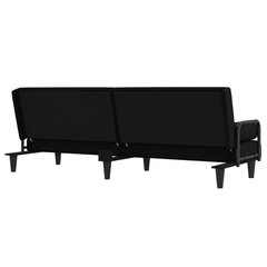 Sofa-lova su porankiais vidaXL, juoda цена и информация | Диваны | pigu.lt