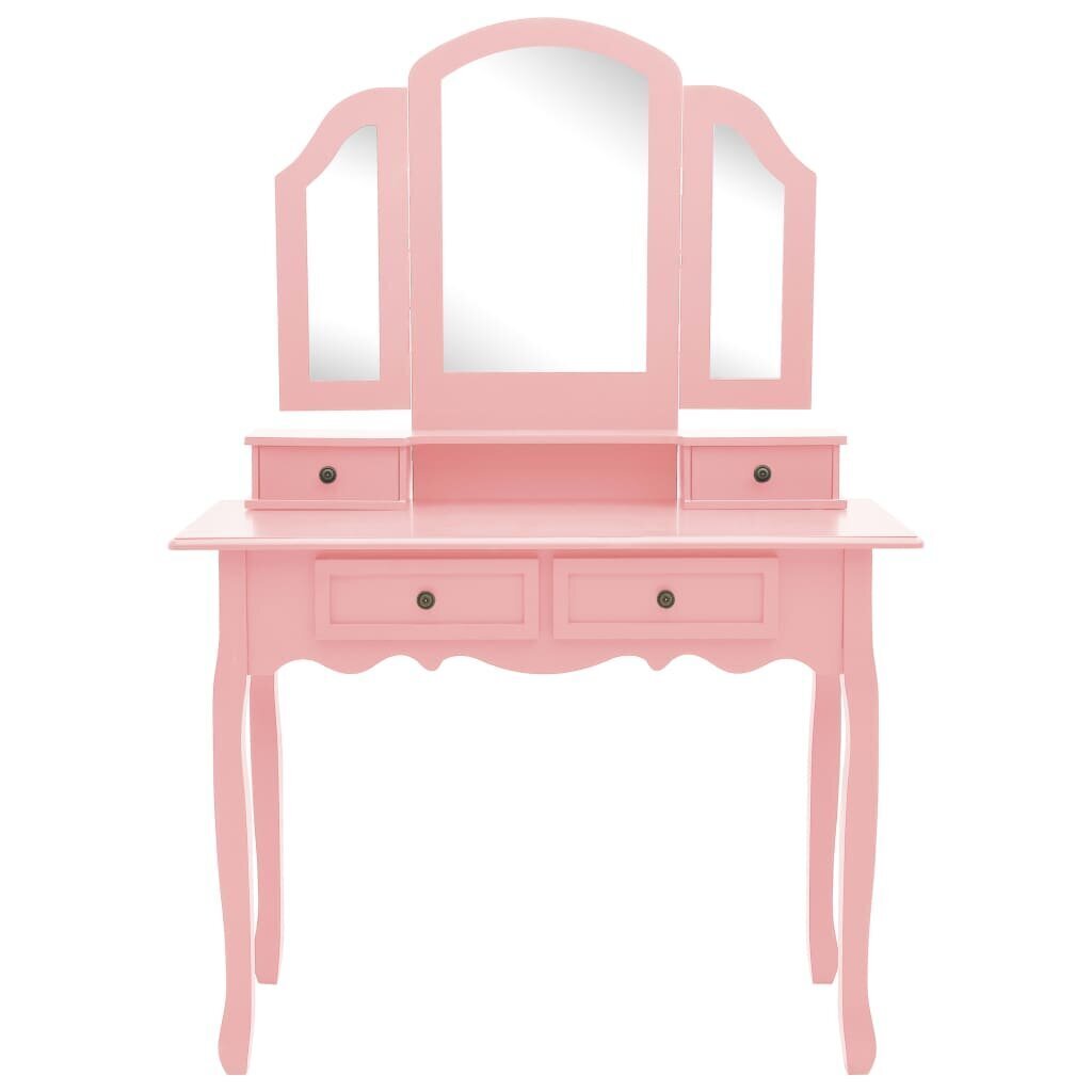 Kosmetinio staliuko rinkinys 100x40x146 cm rožinis цена и информация | Kosmetiniai staliukai | pigu.lt