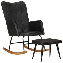 Supama kėdė su pakoja, juoda цена и информация | Кресла в гостиную | pigu.lt