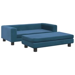 Vaikiška sofa vidaXL, mėlyna цена и информация | Детские диваны, кресла | pigu.lt