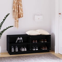 Spintelė batams, 110x34x45 cm, juoda kaina ir informacija | Batų spintelės, lentynos ir suolai | pigu.lt
