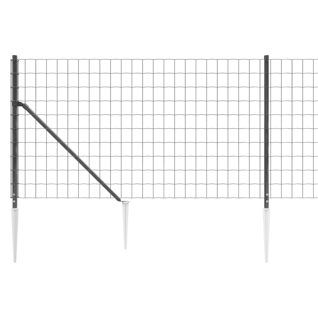 Vielinė tinklinė tvora vidaXL 0,8x10m kaina ir informacija | Tvoros ir jų priedai | pigu.lt