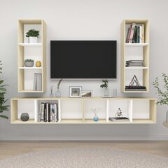 Sieninės televizoriaus spintelės, 4vnt kaina ir informacija | TV staliukai | pigu.lt