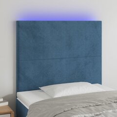 Galvūgalis su led, tamsiai mėlynas 90x5x118/128cm цена и информация | Кровати | pigu.lt