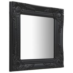 Sieninis veidrodis, 40x40cm, juodas kaina ir informacija | Veidrodžiai | pigu.lt