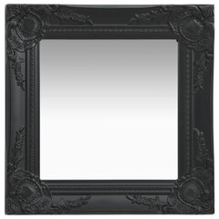 Sieninis veidrodis, 40x40cm, juodas kaina ir informacija | Veidrodžiai | pigu.lt