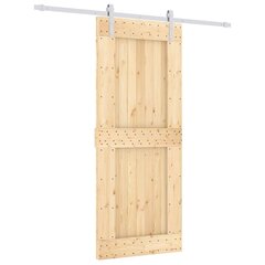 Stumdomos vidaus durys vidaXL su įrangos rinkiniu 85x210cm kaina ir informacija | Vidaus durys | pigu.lt