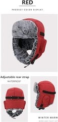 Žieminė kepurė HunterBee raudona kaina ir informacija | Vyriški šalikai, kepurės, pirštinės | pigu.lt