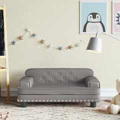 Vaikiška sofa vidaXL, pilka kaina ir informacija | Vaikiškos kėdutės ir staliukai | pigu.lt