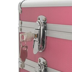 Kosmetikos lagaminas su ratukais, rožinis цена и информация | Косметички, косметические зеркала | pigu.lt