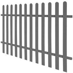 Surenkama tvora, WPC, 200x120cm, pilka kaina ir informacija | Tvoros ir jų priedai | pigu.lt