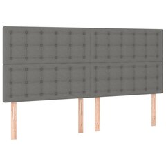 Galvūgalis vidaXL, 180x5x118/128cm, pilkas kaina ir informacija | Lovos | pigu.lt