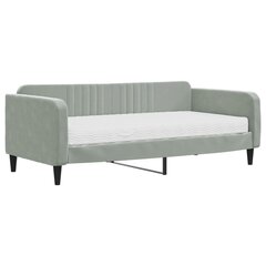 Sofa-lova vidaXL, 90x190 cm, pilka цена и информация | Кровати | pigu.lt